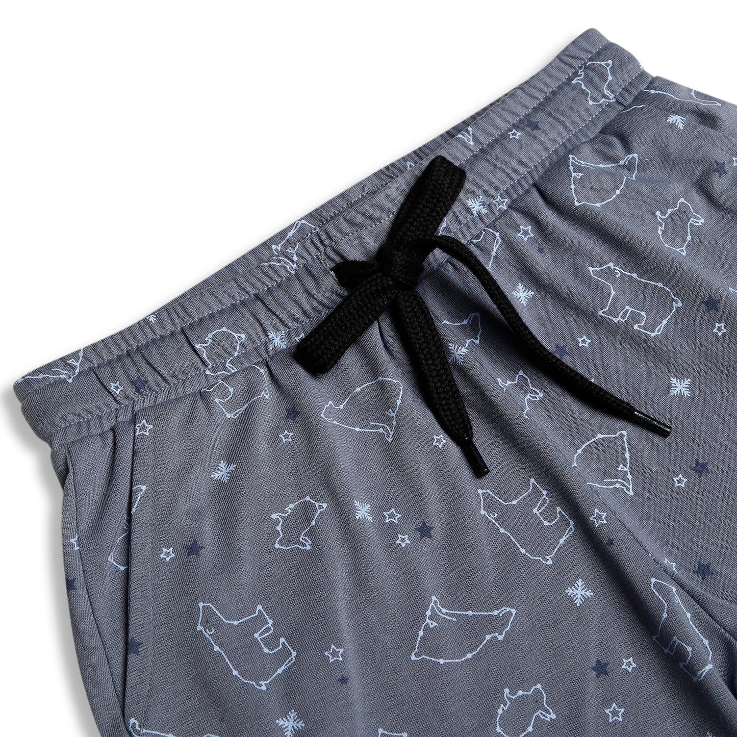 CHILINS Kids Pure Cotton Printed T-Shirt & Shorts Set | Bear Print Co-Ord Set