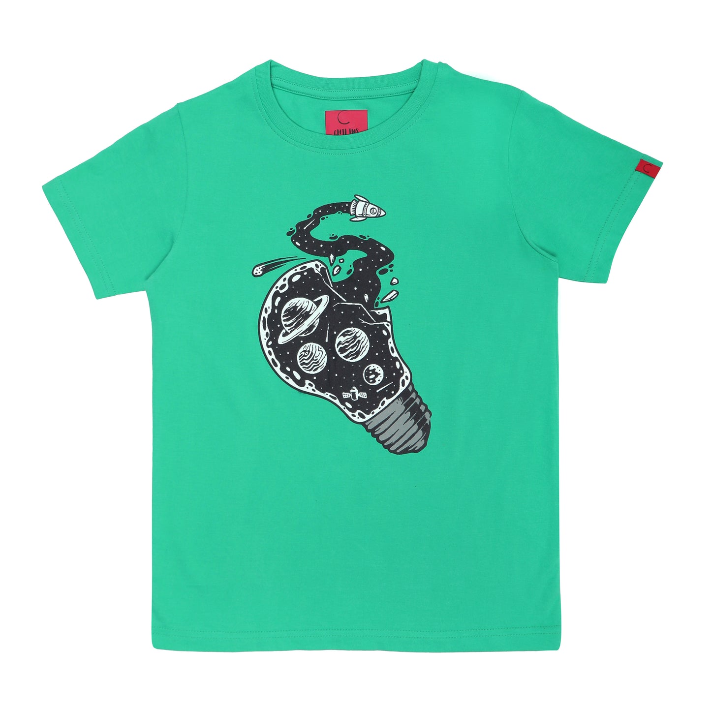 Round Neck Printed Super Combed Cotton T-shirt, (Pack of 2)