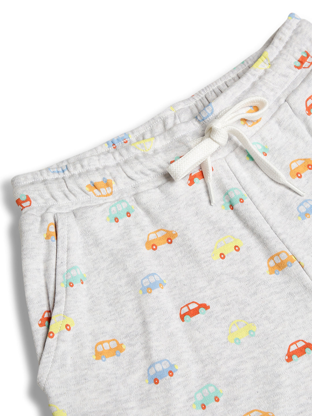 CHILINS Kids Pure Cotton Printed T-Shirt & Shorts Set | Car Print Co-Ord Set