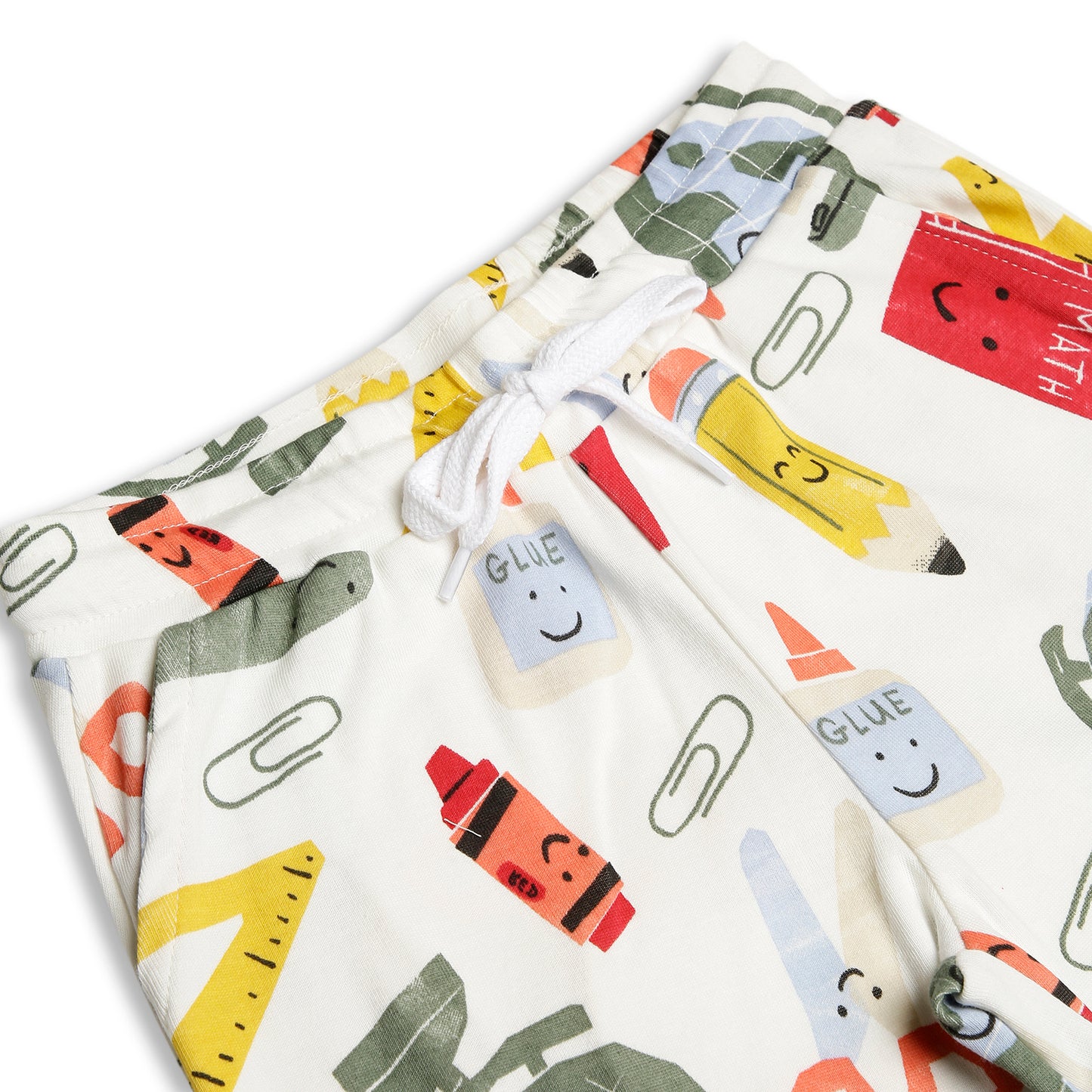 CHILINS Kids Pure Cotton Printed T-Shirt & Pyjama Set | School Theme Nightwear Set