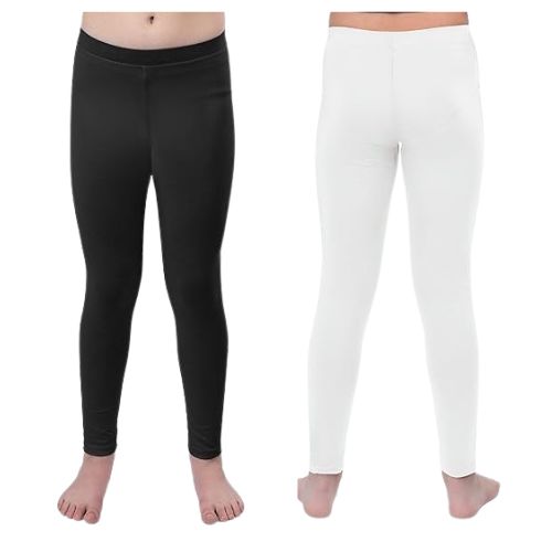 Lycra Cotton Legging for Girls Black,White