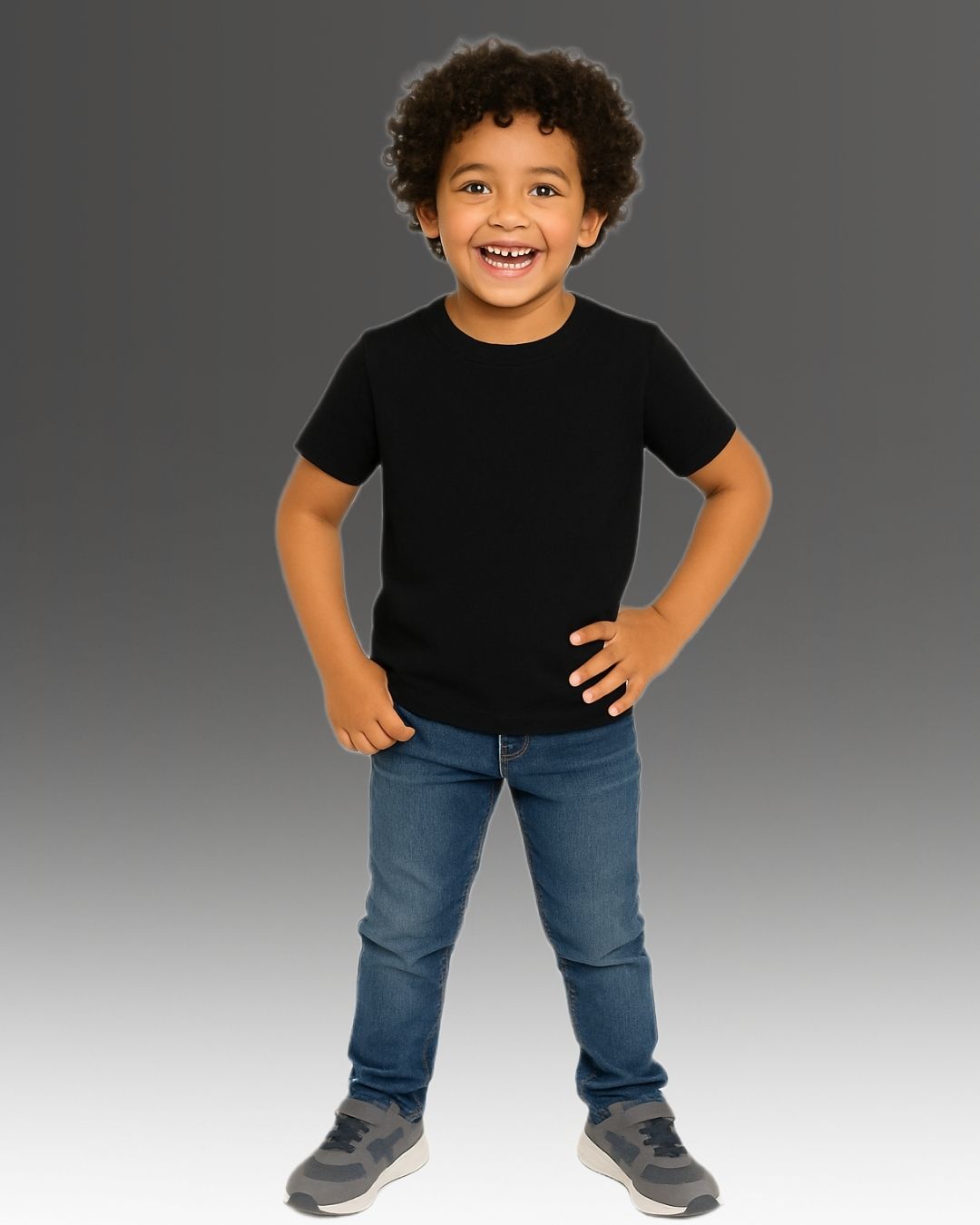 Kids Round Neck T-Shirt Half Sleeves 100% Cotton Plain Solid Color Tshirt