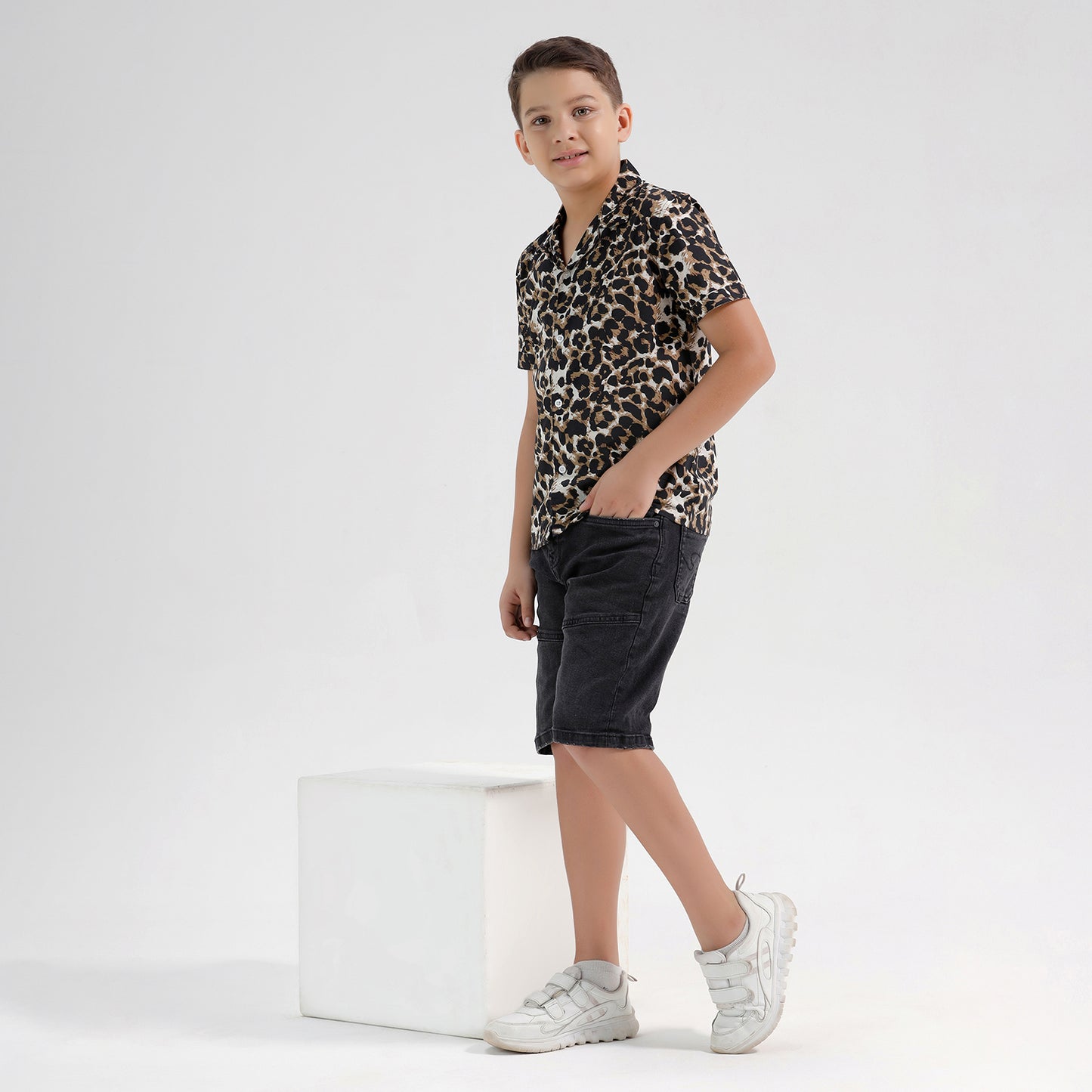 Boys Printed Resort Beach Regular Fit Shirt