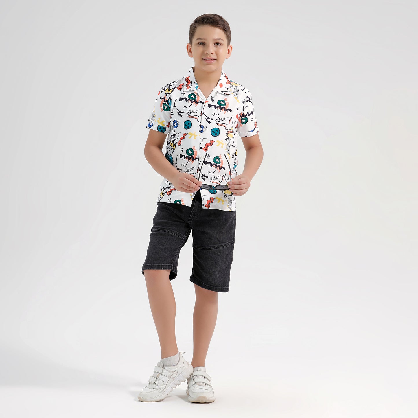Boys Printed Resort Beach Regular Fit Shirt