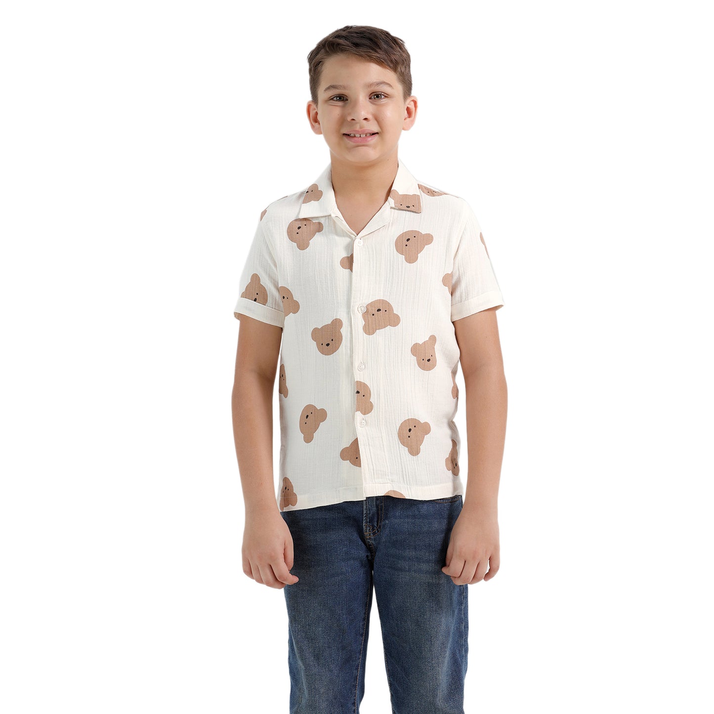 Boys Printed Resort Beach Regular Fit Shirt