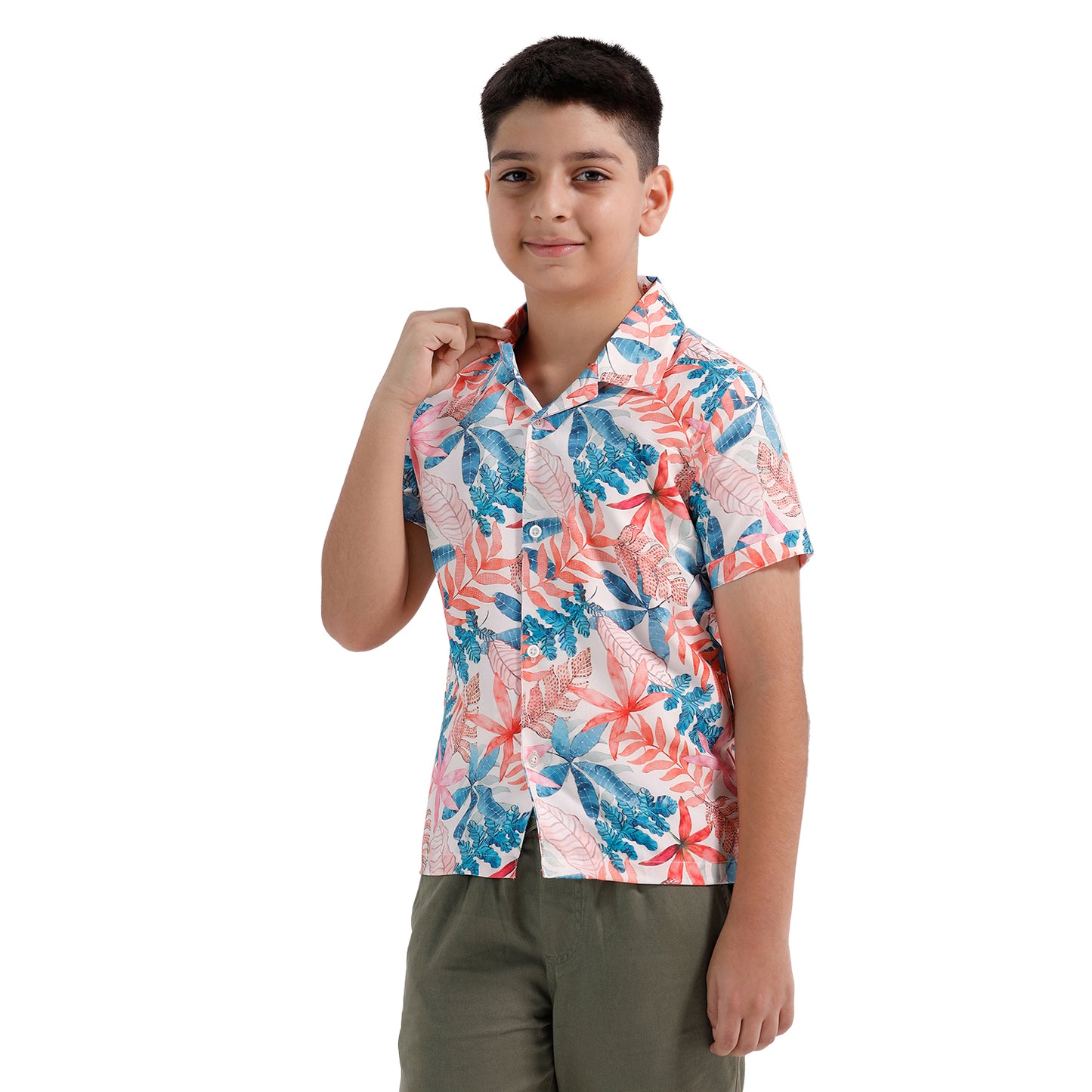 Boys Printed Resort Beach Regular Fit Shirt