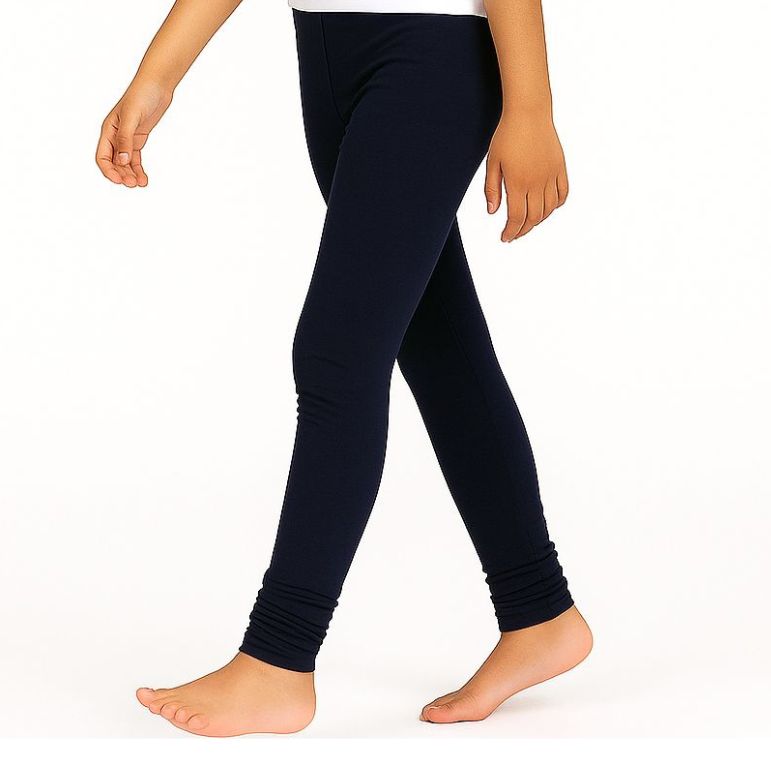 Lycra Cotton Legging for Girls Blue
