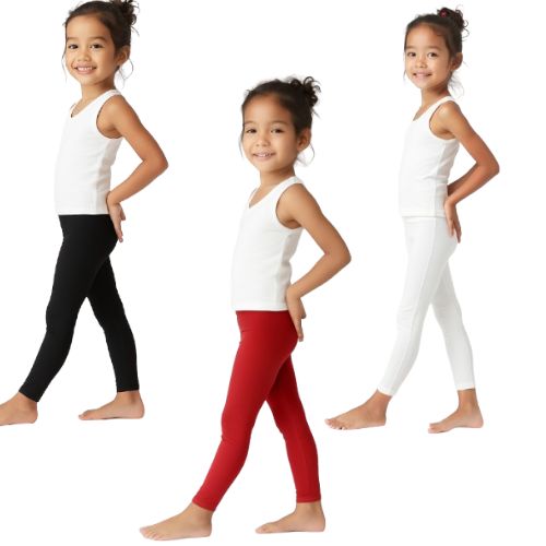 Lycra Cotton Legging for Girls Black,Red,White