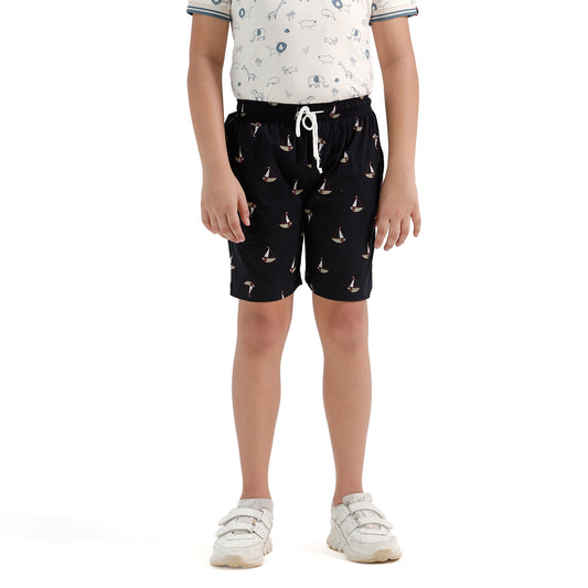 CHILINS Boys Girls Printed Cotton Bermuda Shorts