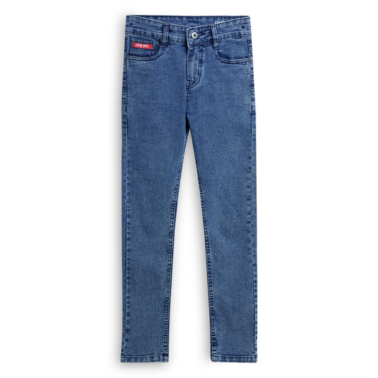 Boys Slim Mid Rise Cotton Confortable Blue Jeans