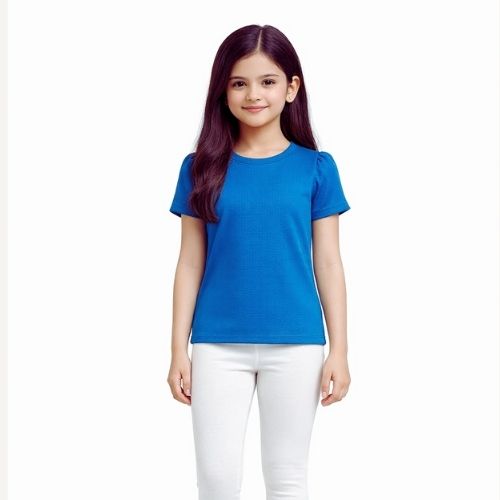 CHILINS Girls Solid Casual Top – Comfortable Everyday Wear