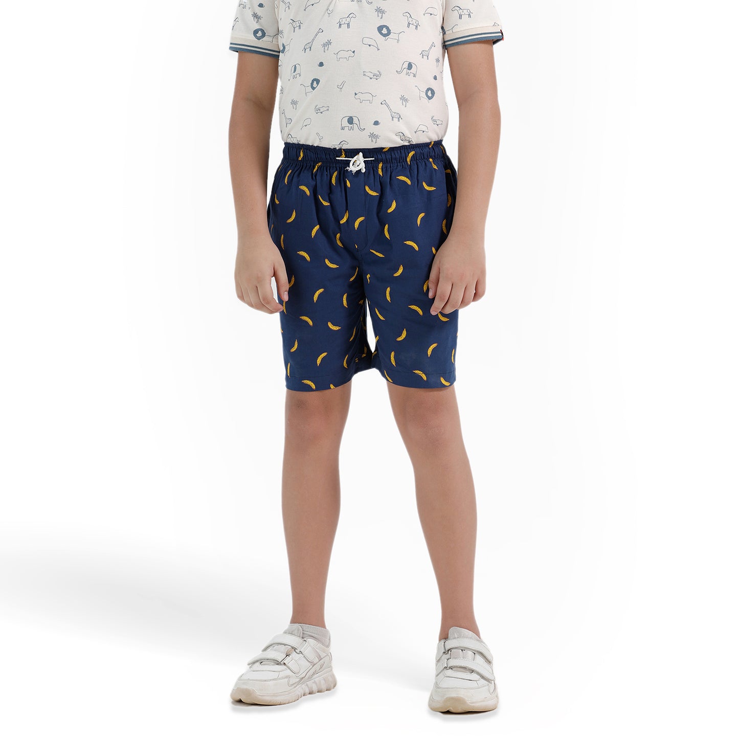 CHILINS Boys Girls Printed Cotton Bermuda Shorts