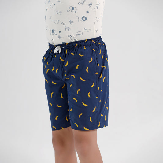 CHILINS Boys Girls Printed Cotton Bermuda Shorts