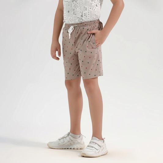 CHILINS Boys Girls Printed Cotton Bermuda Shorts