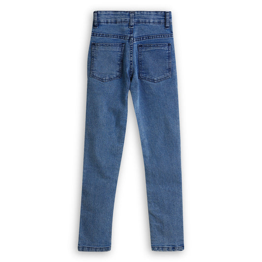 Boys Slim Mid Rise Cotton Confortable Blue Jeans