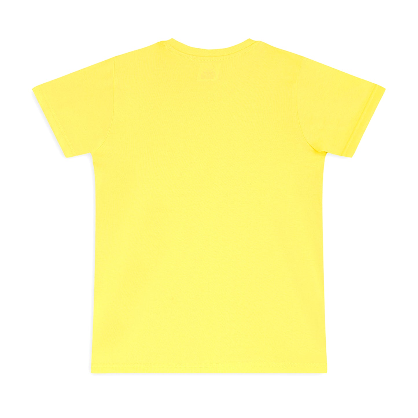 Kids Round Neck T-Shirt Half Sleeves 100% Cotton Plain Solid Color Tshirt Yellow