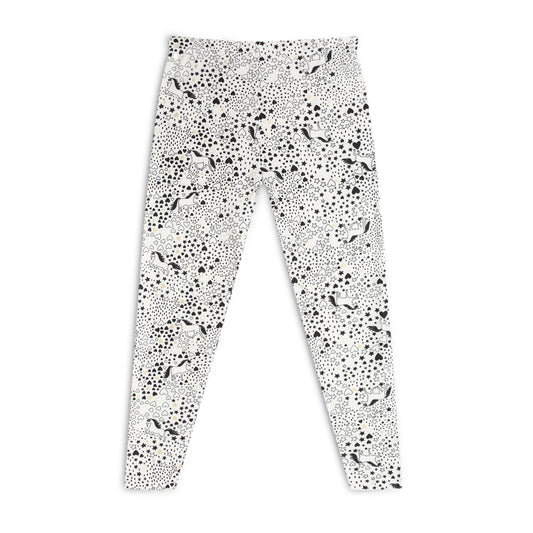 Poly lycra Printed Leggings for Girls White
