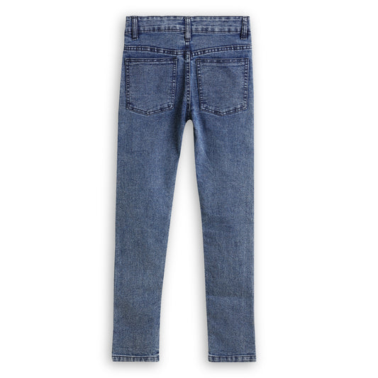 Girls Slim Mid Rise Cotton Confortable Blue Jeans