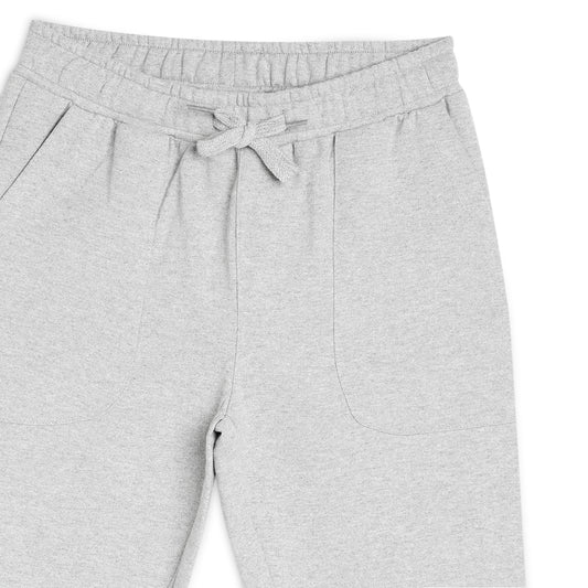 Boys Regular Fit Mid-Rise Cotton Track Pants with Stylish Pockets – Grey