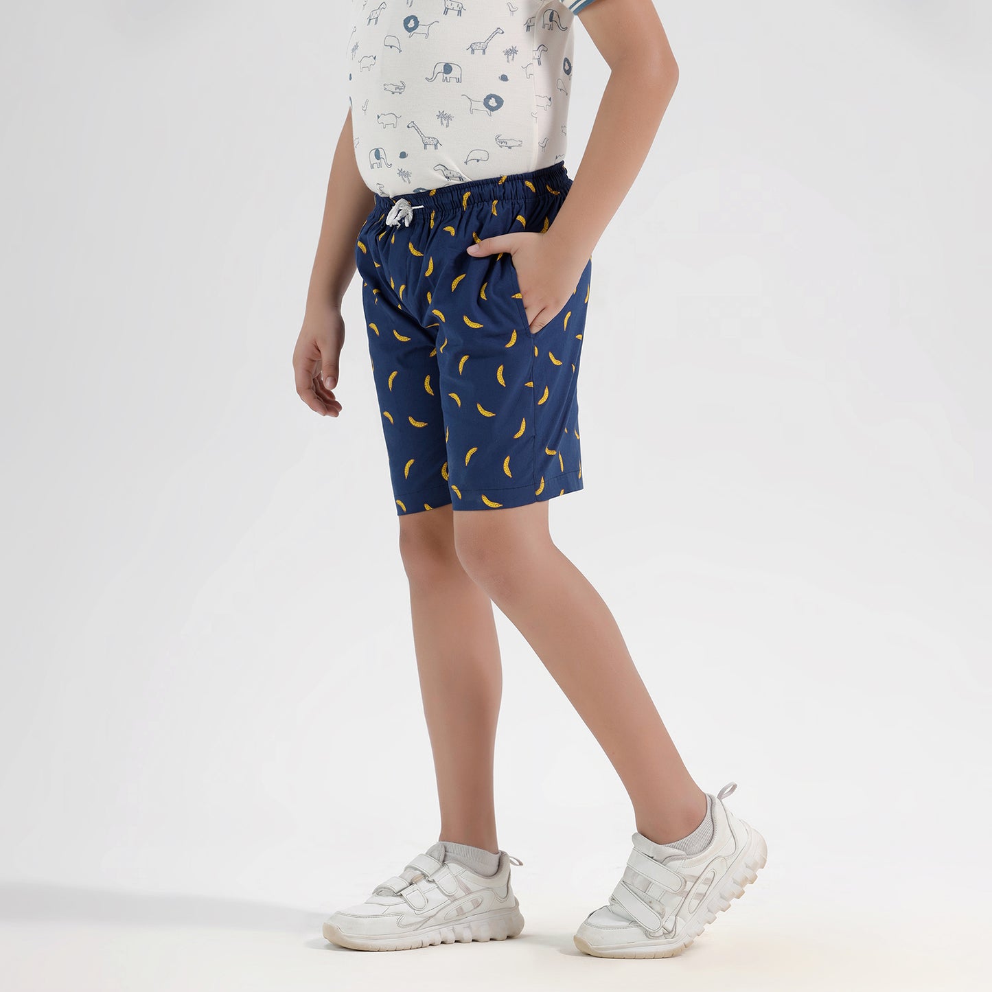 CHILINS Boys Girls Printed Cotton Bermuda Shorts