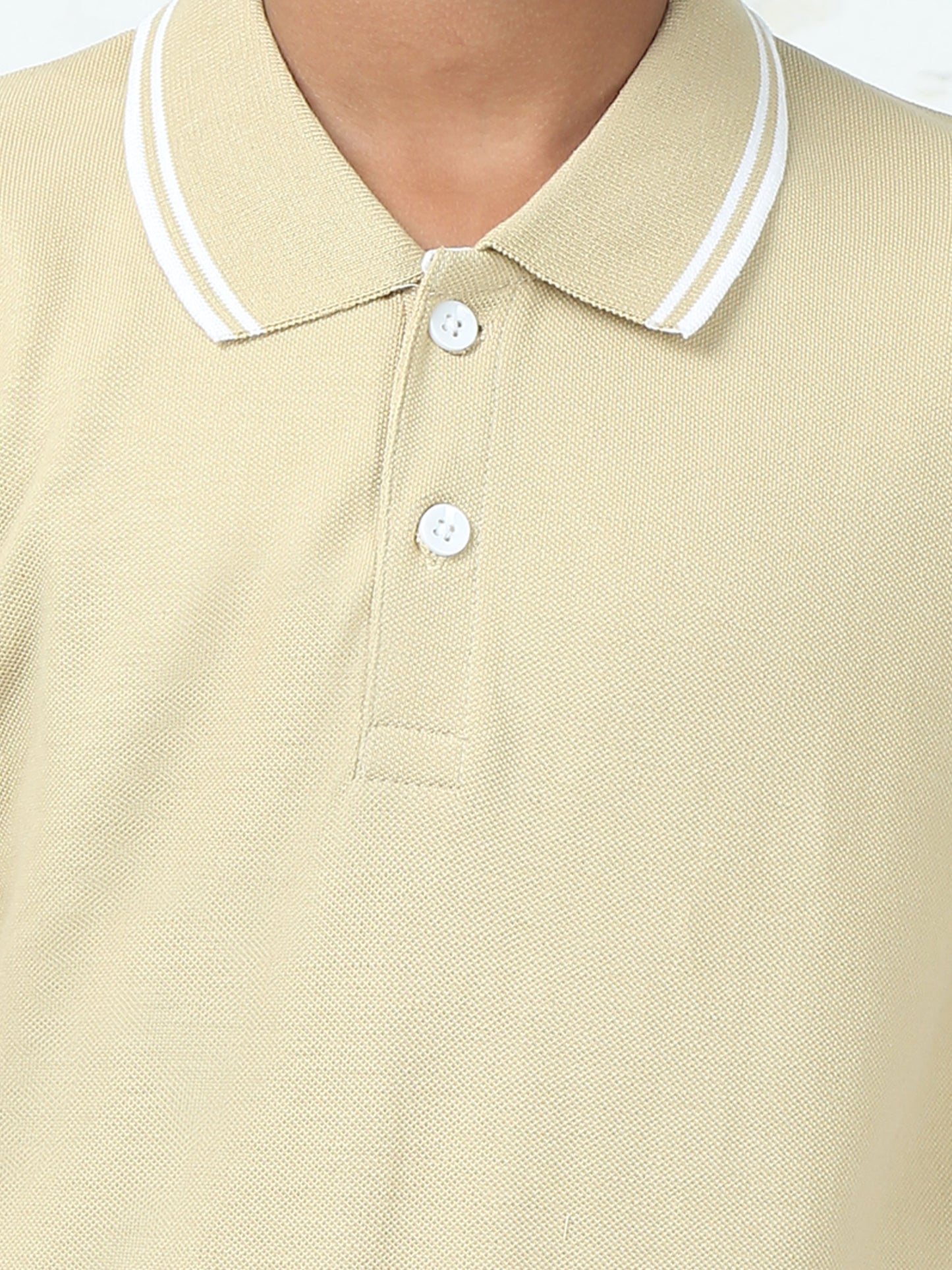 Chilins Kids Solid Polo Tshirt, Color - Brown
