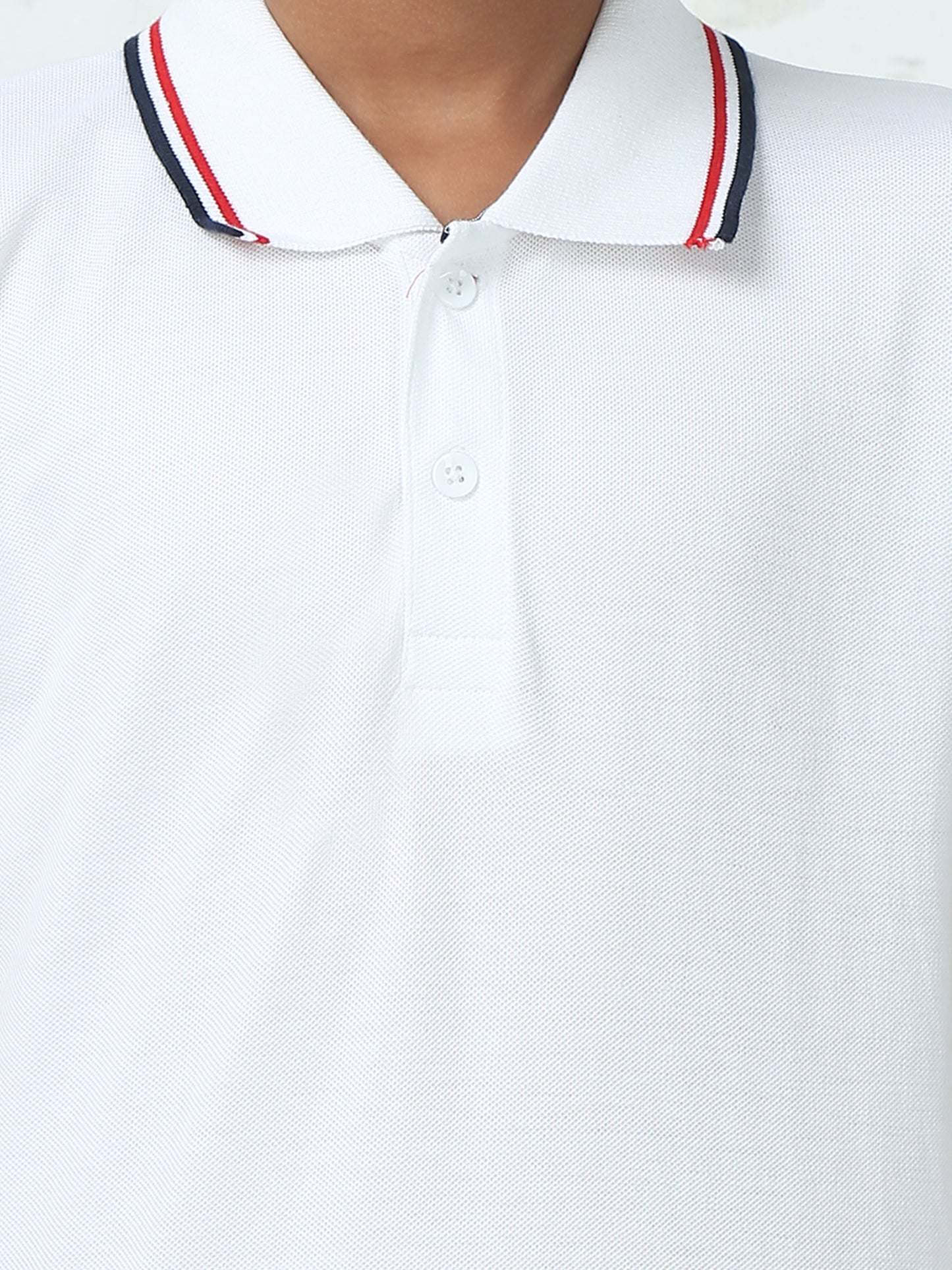 Chilins Kids Solid Polo Tshirt, Color - white
