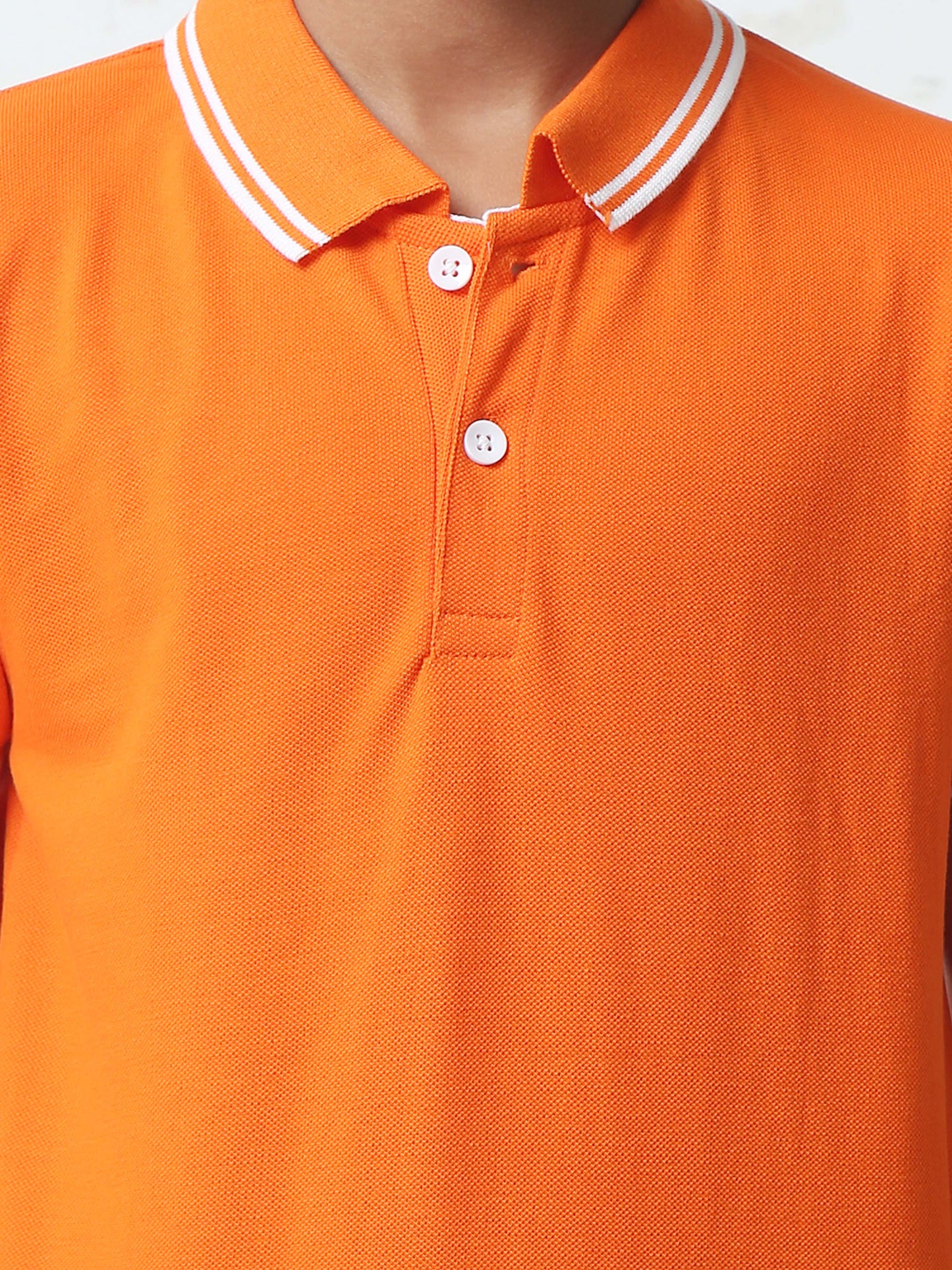 Chilins Kids Solid Polo Tshirt, Color- Orange