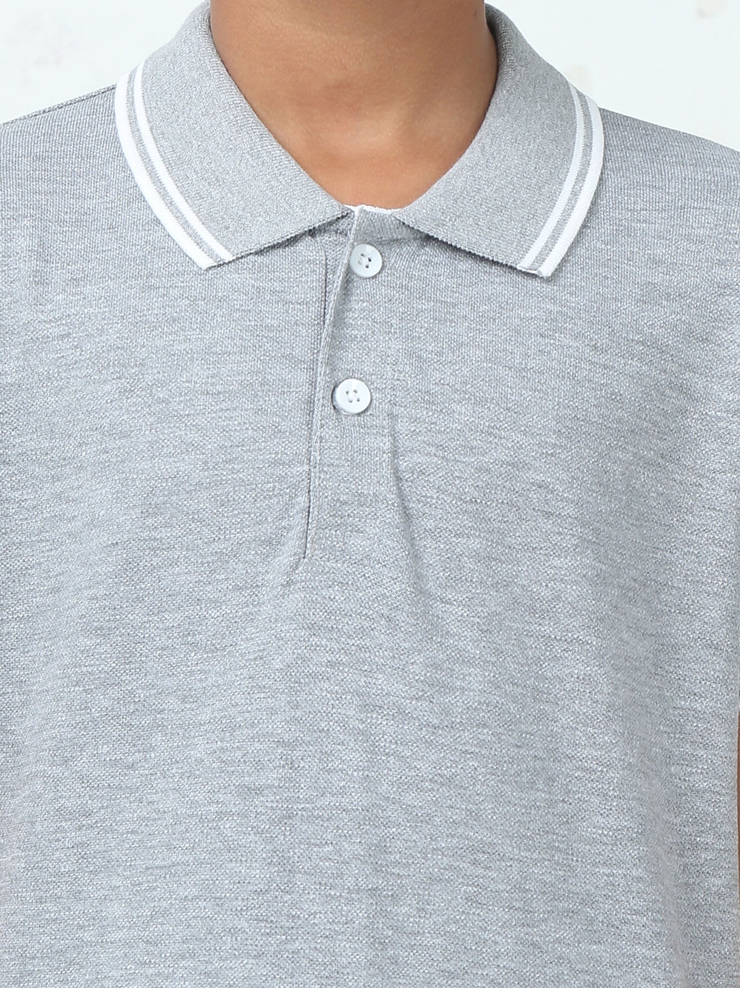 Chilins Kids Solid Polo Tshirt, Color - Grey