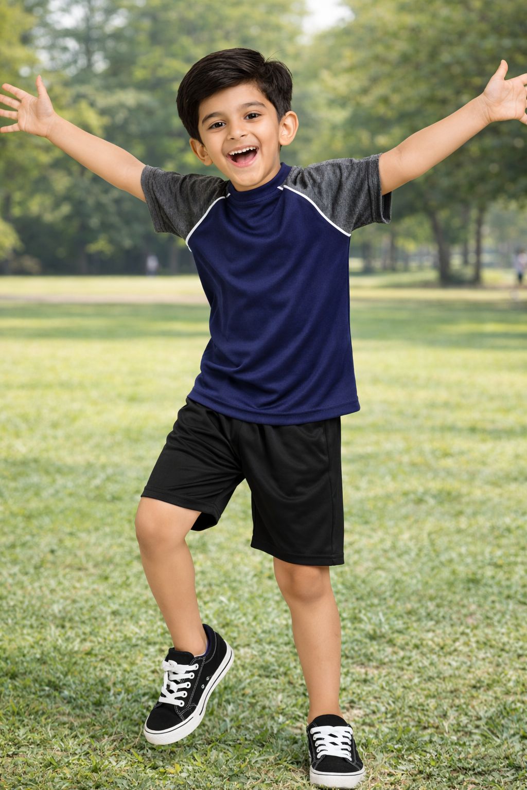 CHILINS Boys Activewear Dry-Fit Raglan Sleeve T-Shirt