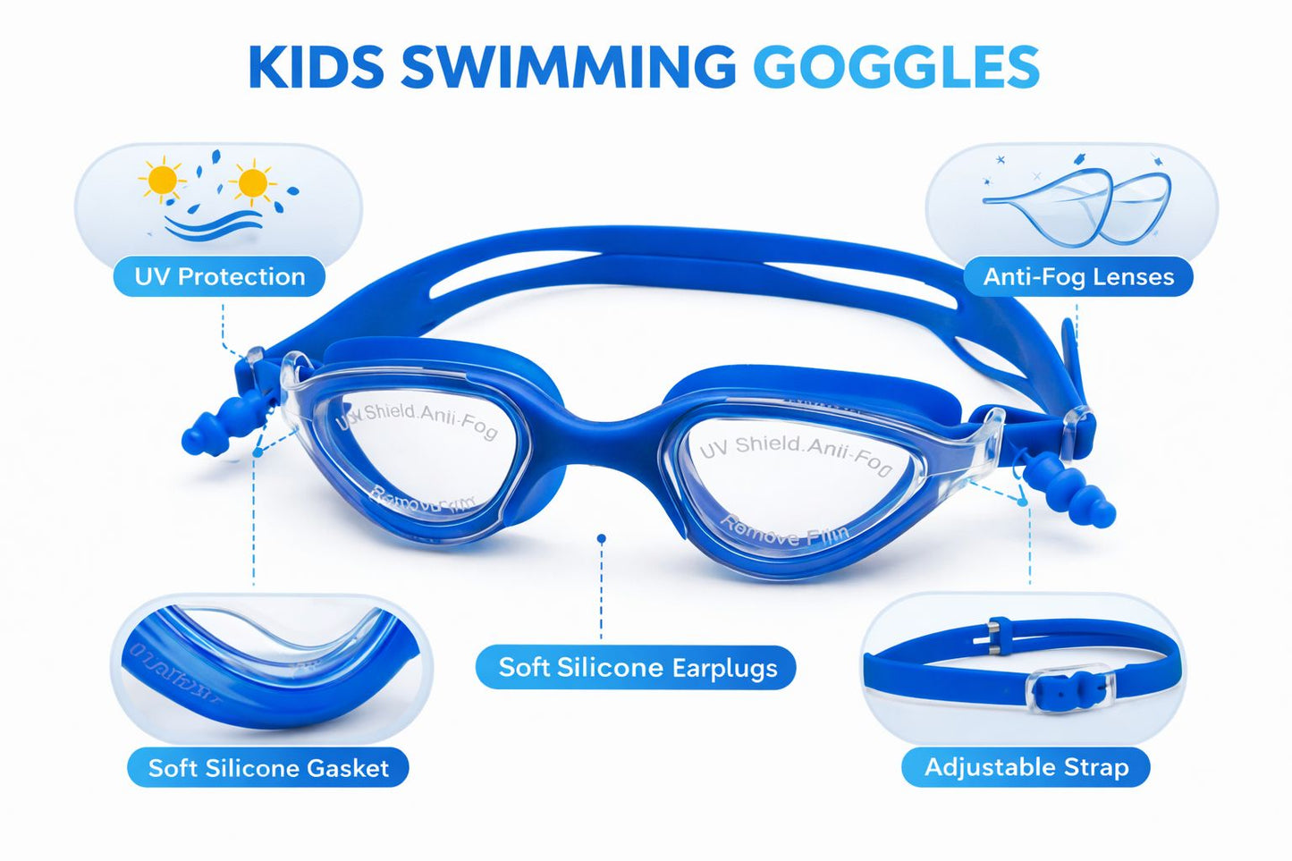 Swimming Goggles for Kids Boys Girls