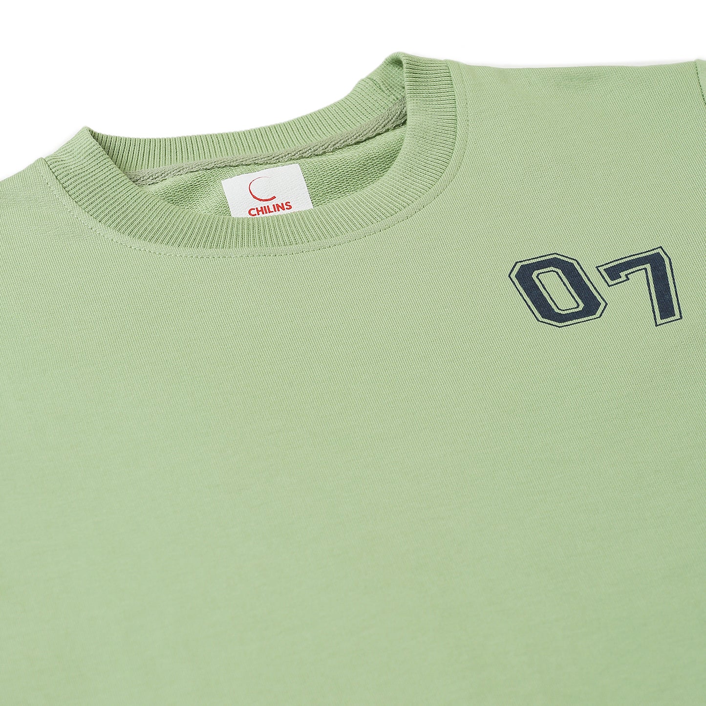 Boys Fleece Printed Round Neck Sweatshirt | Mehandi