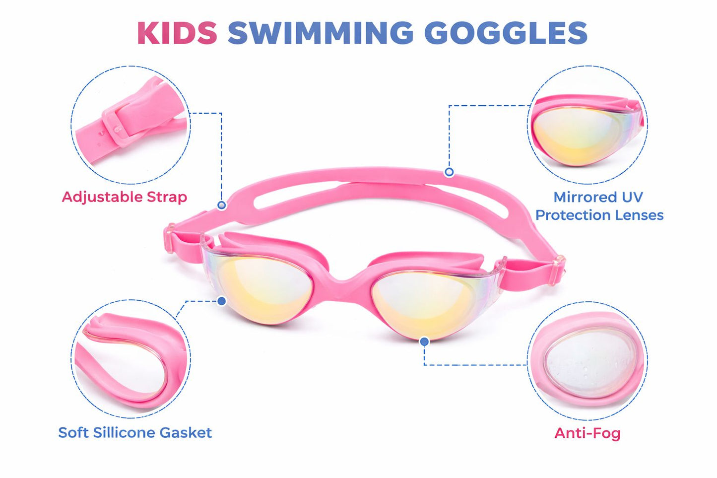 Swimming Goggles for Kids Boys Girls