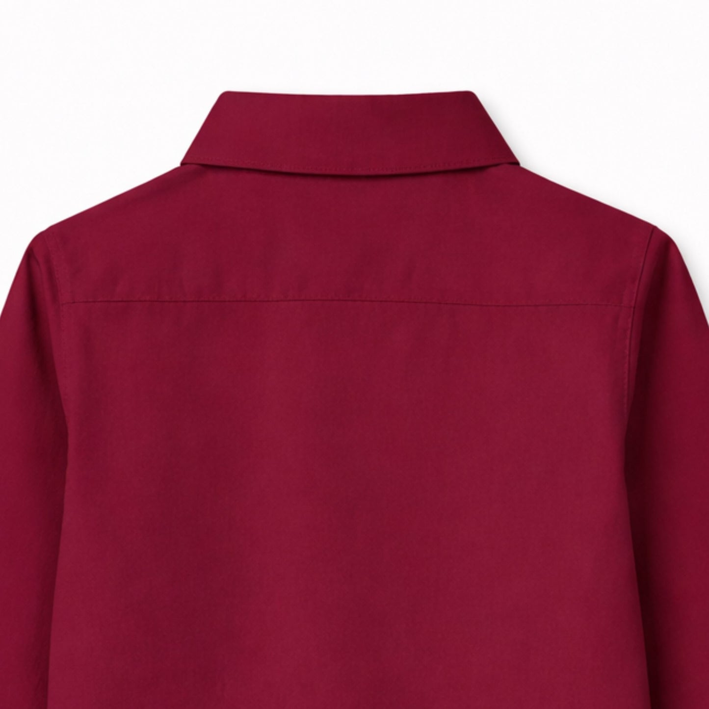 CHILINS Kids Maroon Solid Formal Shirt | Full Sleeve Button-Down Shirt