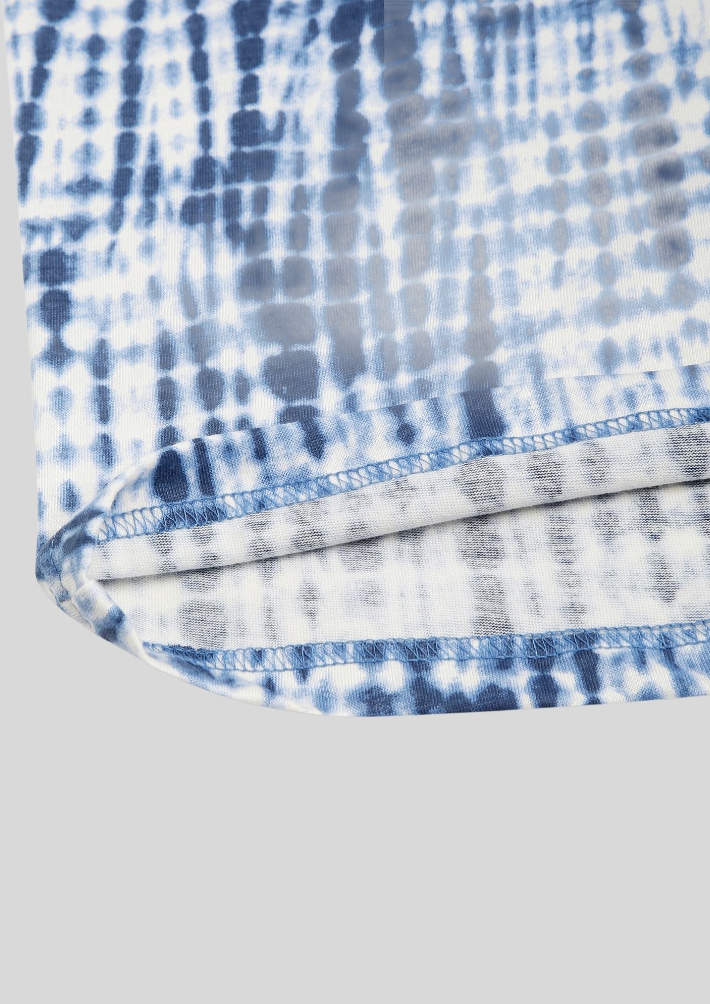 Girls Blue & White Tie‑Dye Sleeveless Dress – Trendy Summer Casual Wear