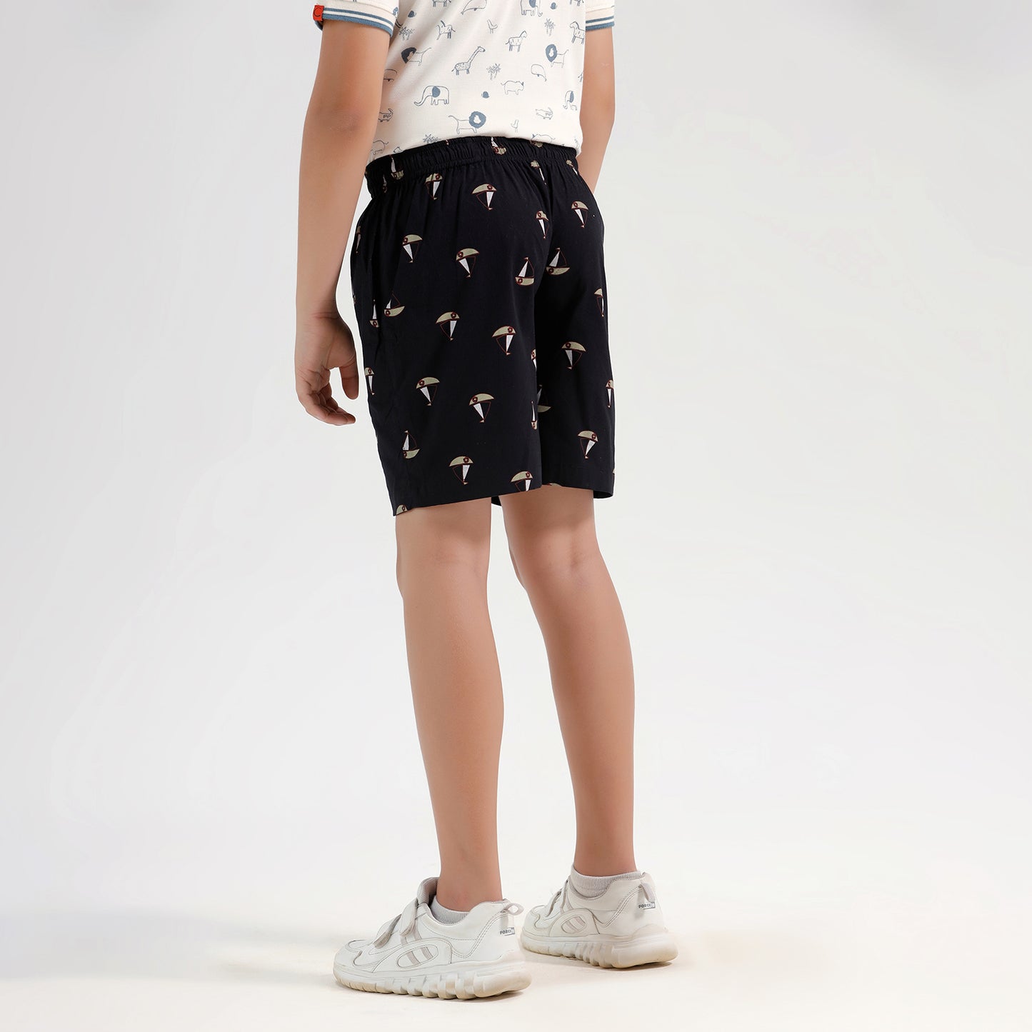 CHILINS Boys Girls Printed Cotton Bermuda Shorts