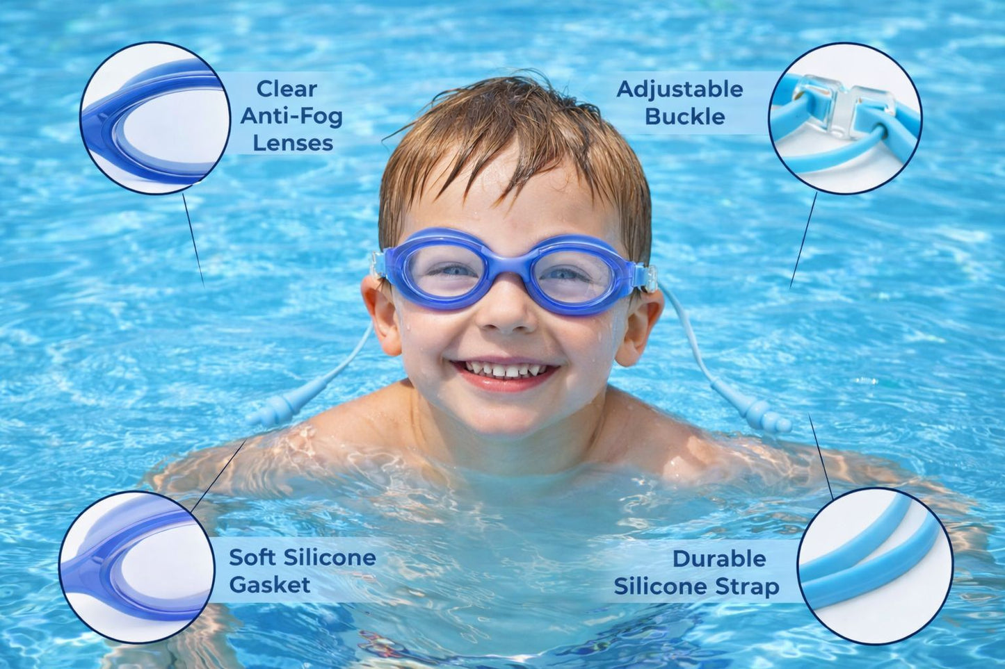 Swimming Goggles for Kids Boys Girls
