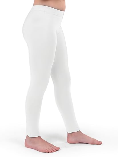 Lycra Cotton Legging for Girls White