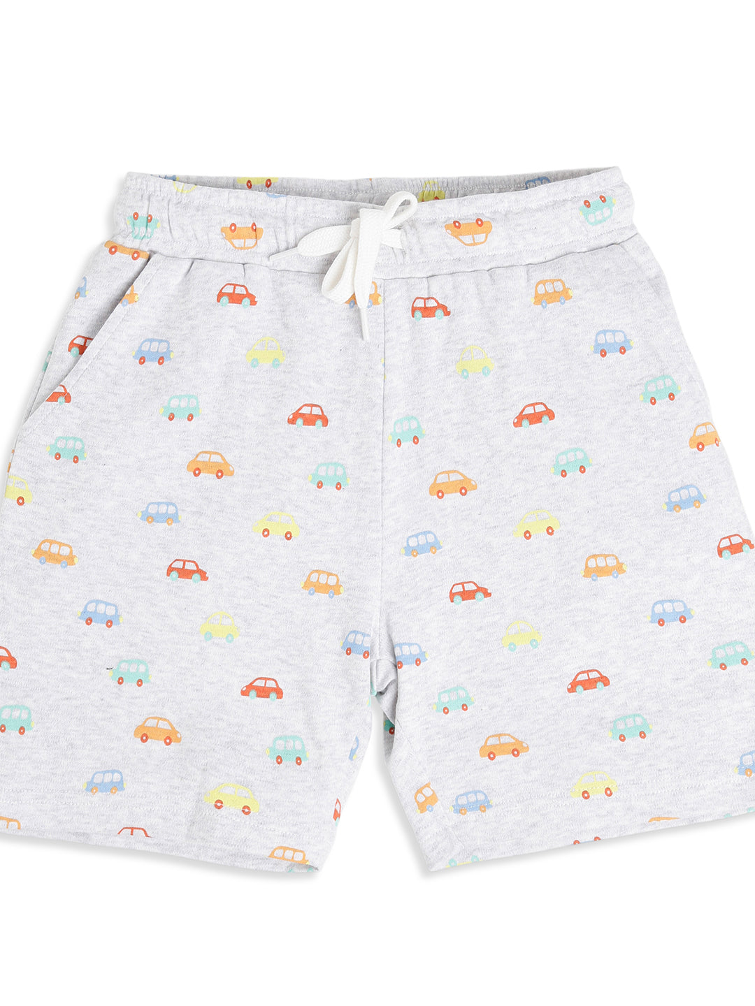 CHILINS Boys Car Print Night Suit Set | 100% Pure Cotton Half Sleeve Shirt & Shorts