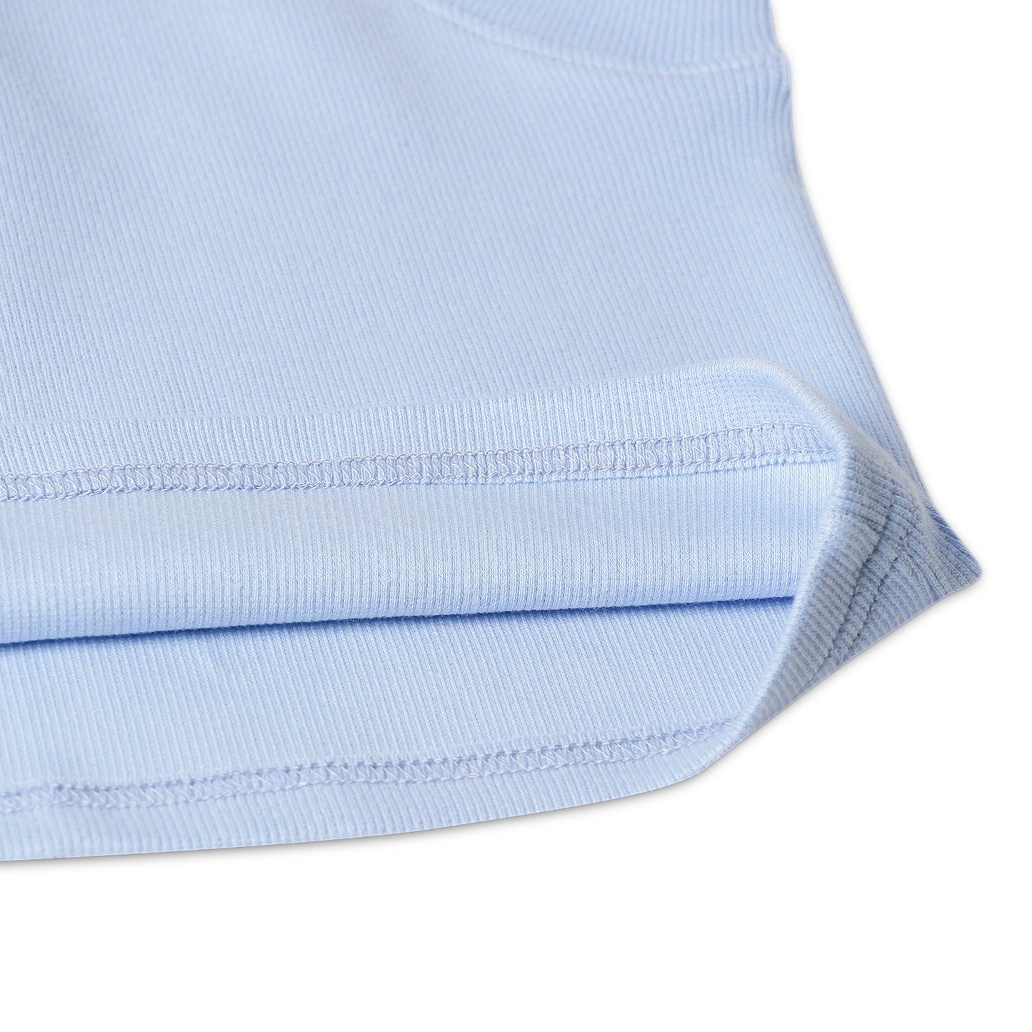 Girl's Solid Crew Neck Ribbed/Knitted Sleeveless Stretchable Slim Fit Crop Tank Top