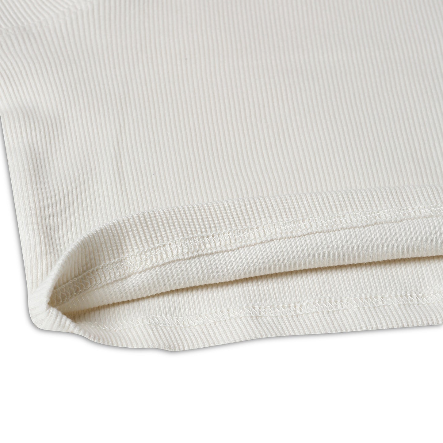 Girl's Solid Crew Neck Ribbed/Knitted Sleeveless Stretchable Slim Fit Crop Tank Top