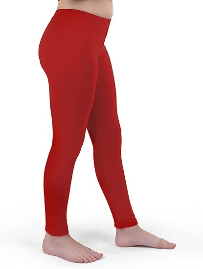 Lycra Cotton Legging for Girls Red
