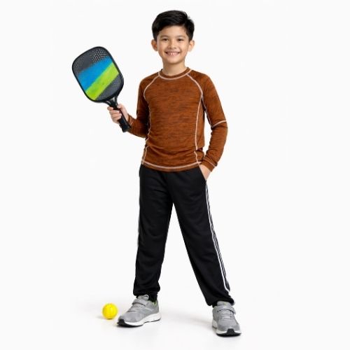 CHILINS Boys Activewear Dry Fit Full Sleeve Sports T-Shirt Red