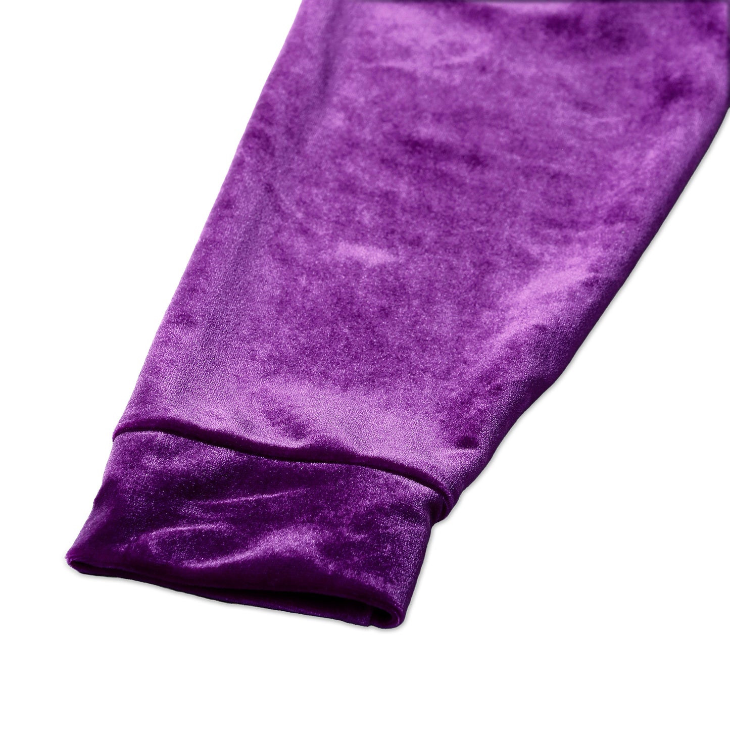 Girls Self Design Velvet Party Jacket with Zipper – Violet (Without Hood)