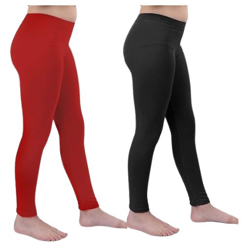 Lycra Cotton Legging for Girls Black,Red