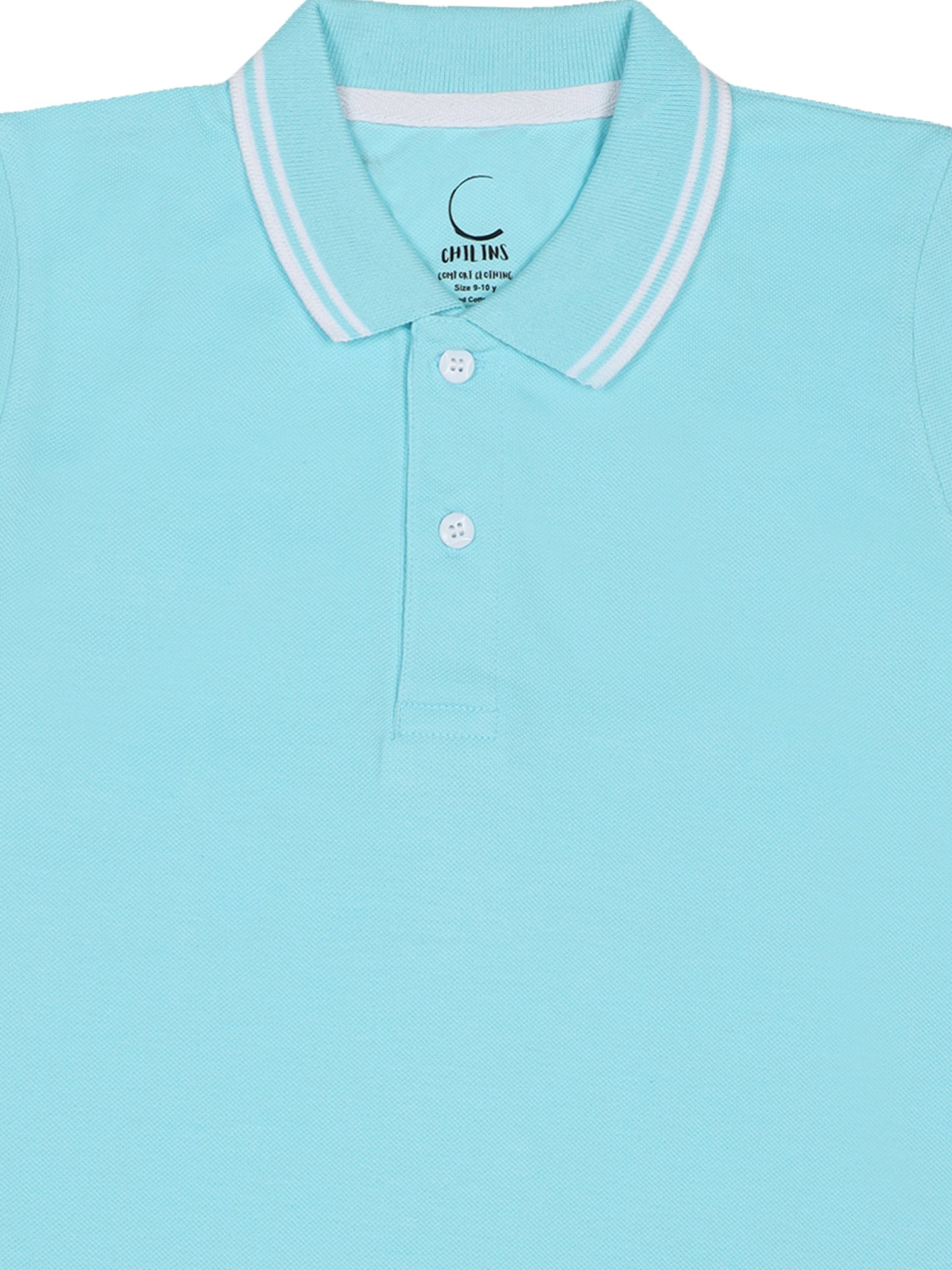 Chilins Kids Solid Polo Tshirt, Color - Sky blue