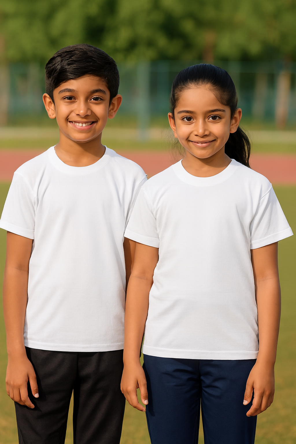 CHILINS Kids’ White Dry Fit Sports T‑Shirt – Activewear