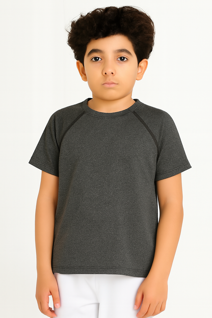 Chilins Kids Sportswear Tshirt, Color - Grey