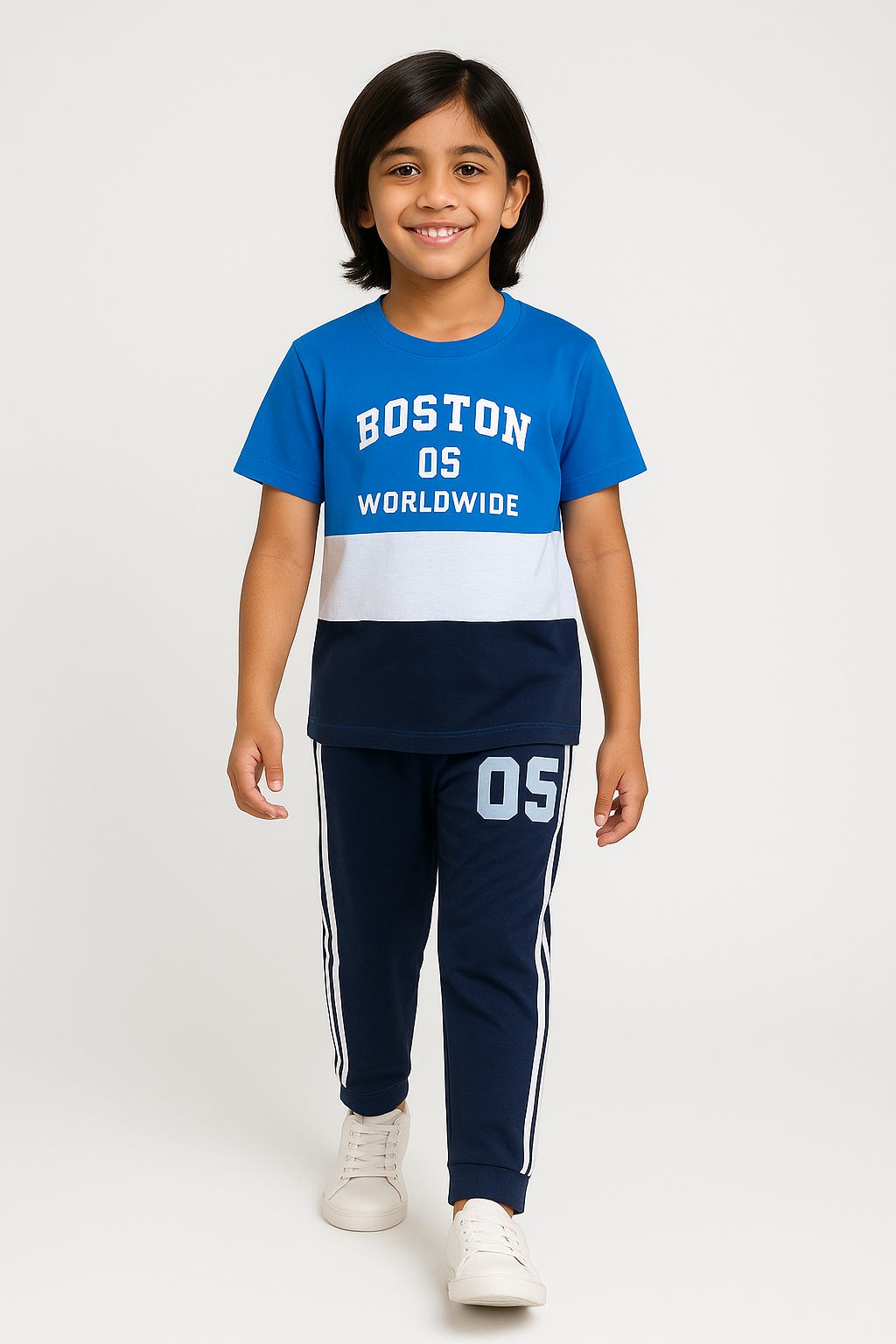 Boys Cotton Tshirt Pajama Set Knit Half Sleeves