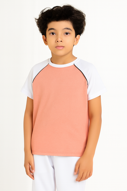 Chilins Kids Sportswear Tshirt, Color - Pink Ranglen