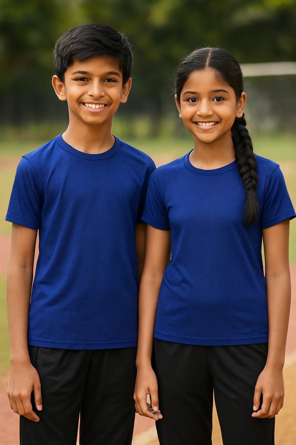 CHILINS Kids’ Blue Dry‑Fit Sports T‑Shirt – Activewear for School & Outdoor Sports